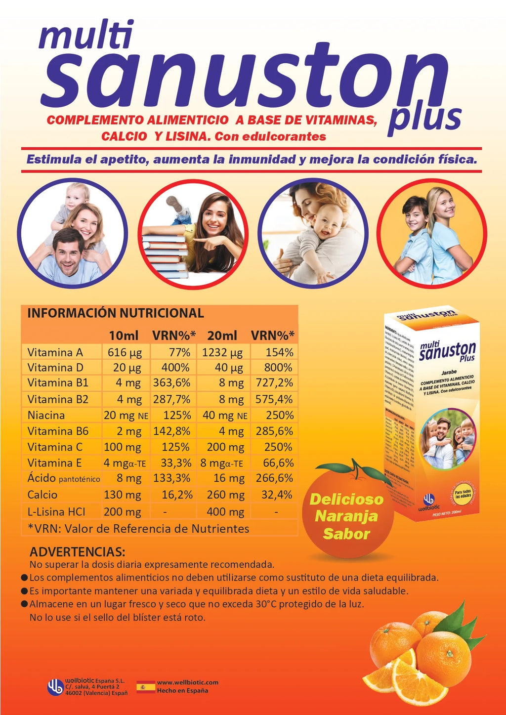 Multivitamínico Multi Sanuston Plus Jarabe